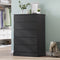 DICTAC | 43.9" Tall Dresser with 6 Drawers, Modern Vertical Chest of Drawers for Bedroom, Narrow Wood Storage Cabinet for Closet, Hallway & Small Spaces (Black/White)