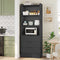 DICTAC | 73.23'' Tall Bookcase with Drawers & Shelves, Modern Black Storage Cabinet and Freestanding Closet Organizer for Bedroom & Home Office