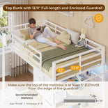 DICTAC | Full Loft Bed with L-Shaped Desk, 7 Storage Drawers, LED Lights & Charging Station, Metal Loft Bed for Teens (Black)