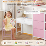 DICTAC | Twin Low Loft Bed for Kids with Desk, Storage Drawers, Bookshelf & Play Tent, LED Lights, Metal Loft Bed with Guardrail (Blue & Black)