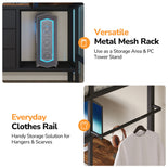 DICTAC | Loft Bed with L-Shaped Desk, Charging Station, LED Lights, Storage Shelves & Drawers - Black