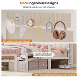 DICTAC L-Shaped Bunk Bed with 8 Storage Drawers, LED Lights, Charging Station & Storage Headboard