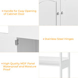 DICTAC | 64'' Tall Kitchen Pantry Storage Cabinet with Shelves & Drawer, Freestanding Microwave Stand and Bathroom Storage Organizer for Kitchen, Living Room & Home Office, White