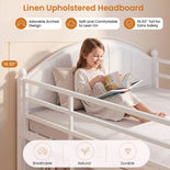 DICTAC | Twin Low Loft Bed with 8 Storage Drawers, 4 Bookshelves, LED Lights & Play Space for Kids